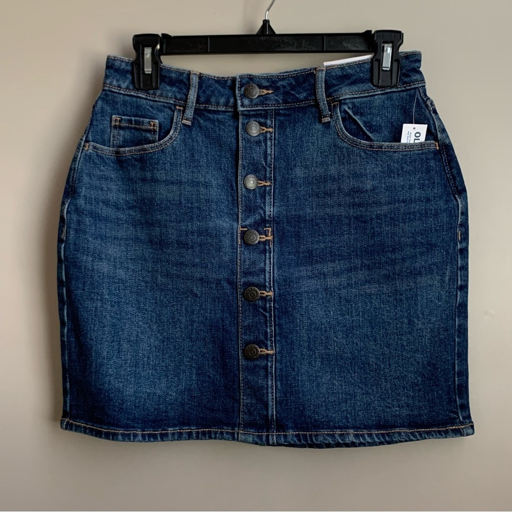 Old Navy Women’s Size 0 High Rise Button Front Jean Skirt